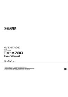 Yamaha Aventage RX A780 manual. Camera Instructions.
